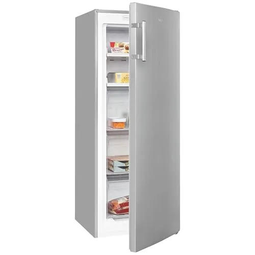 Exquisit Gefrierschrank, 161 Liter, No-Frost, LED-Anzeige, leise, GS5231-NF-H-040C inoxlook