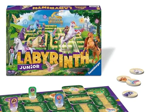 Unicorn Academy Junior Labyrinth - Brettspiel für Kinder - Interaktives Brettspiel für 2-4 Spieler, ideal für Kinder ab 4 Jahren. Fördert strategisches Denken in einem spannenden Labyrinth-Abenteuer. Spieldauer: 20 Minuten.