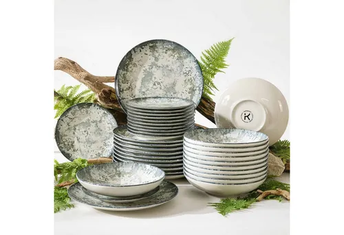 Produktbild KONSIMO® Tafelservice FINGO Geschirr-Set für 12 Personen