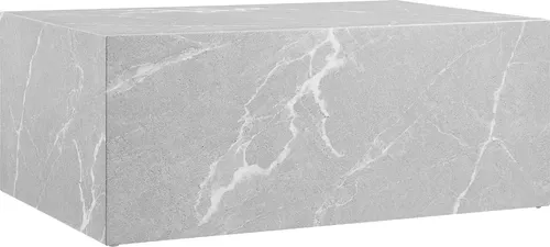 SalesFever Couchtisch Almeria 90x60 cm - Rechteckiger Beistelltisch in Grau Marmoroptik - Couchtische, pflegeleichter Tisch in eleganter Marmoroptik, ideal für stilvolle Wohnräume, bereits montiert und sofort einsatzbereit.