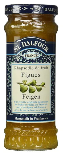 St. Dalfour Feigen Fruchtaufstrich 280g - Brotaufstrich mit 51% Feigen, süß mit Traubensaft, ideal für ein fruchtiges Frühstück oder zum Verfeinern von Desserts.