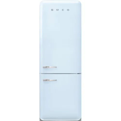 Smeg Kühl-\/Gefrierkombination FAB38RPB5, 205 cm hoch, 70,6 cm breit - Kühlschrank im stilvollen Retro-Design in pastellblau mit NoFrost Umluftkühlung, ideal für moderne Küchen und sorgt für perfekte Frische ohne Eisbildung.