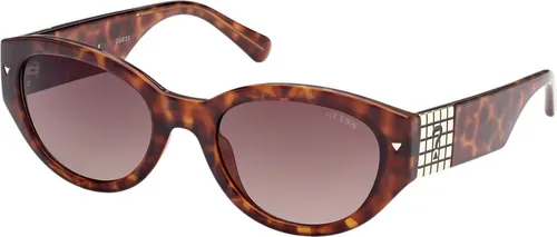 Guess GU8241 Damen-Sonnenbrille - Stilvolle Vollrand-Ovalbrille in Braun - Sonnenbrillen | Modische Damen-Sonnenbrille mit braunem Kunststoff-Gestell und UV-Schutz für einen eleganten Look im Freien.