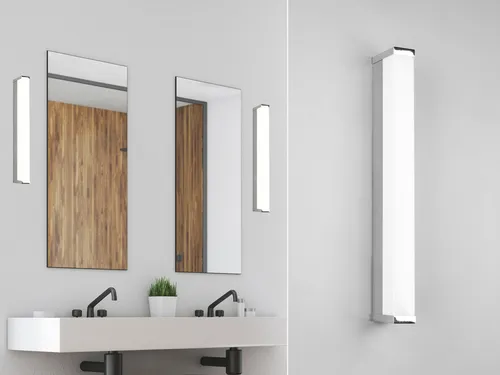 Trio Leuchten Badezimmer-Wandleuchte Fabio - Moderne Badezimmer-Wandleuchte in Weiß und Chrom, aus robustem Metall, ideal für stilvolle Akzente und perfekte Ausleuchtung im Bad.