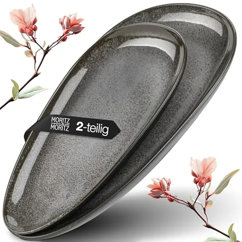 Moritz & Moritz VIDA anthrazit Servierteller 2 tlg. in schwarz von Moritz & Moritz
