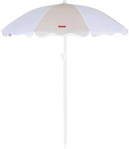 Flamingueo Sonnenschirm Groß, Strand, Schwimmbad, Garten, Balkon, Höhe und Ausrichtung Einstellbar, UPF 50+ Schutz, Polyester, Tragetasche, 210 x 160 cm