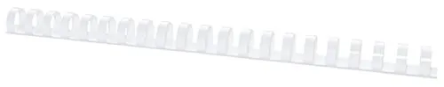 OFFICE PRODUCTS 20241915-14 Plastikbinderücken 100 Stück DIN A4 19mm (165 Seiten) Binderücken Bindungskämme Plastikbindung | Kunststoff | Farbe: Weiß