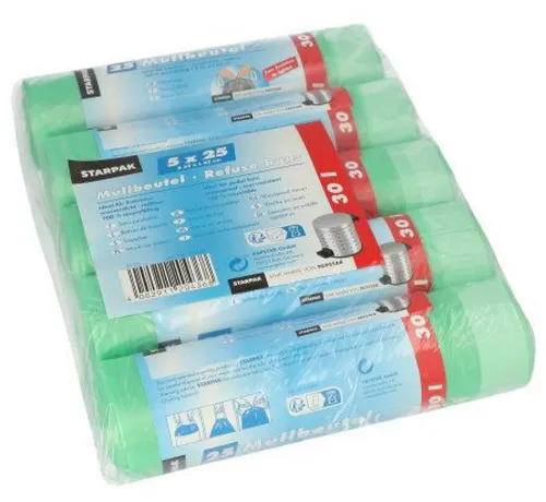 PAPSTAR 12436 Müllbeutel in grün von Starpak