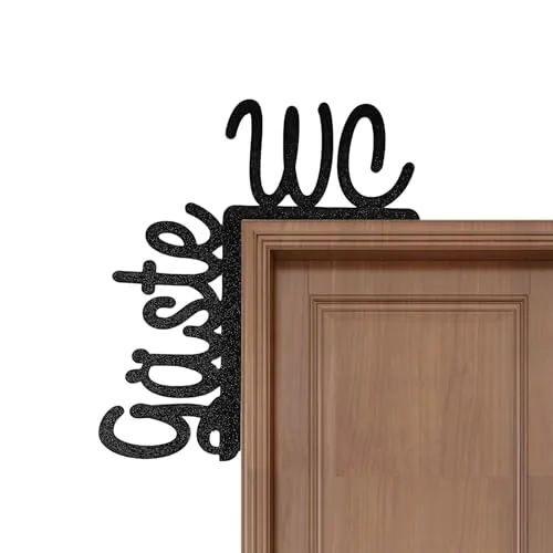 Pilyero Gäste WC Schild, Schild Gäste WC, Hinweise zum Gästebad für Haushalte und Wohnungen, 22 * 19cm