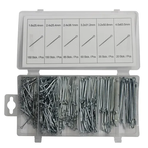 Normex Qualitäts-Werkzeuge Sortiment Splinte 500tlg. Kleinteilsortiment 14-175