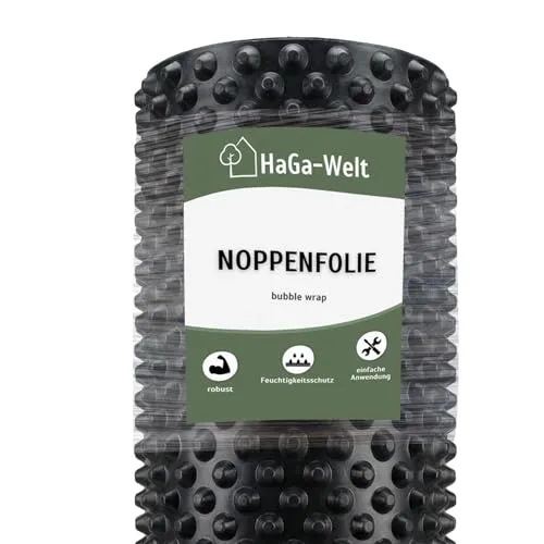 Noppenfolie Hochbeet & Hauswand – 1m Breite | 1m Länge – Verrottungsfeste Folie für optimalen Feuchtigkeitsschutz