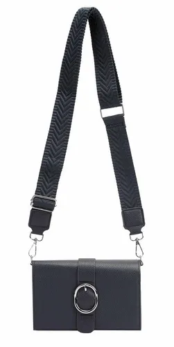 ITALYSHOP24 Schultertasche Damen CROSS OVER BODY Brusttasche Umhängetasche Clutch mit Geldbörse (kleine Gürtel-Tasche, 3 getrennte Fächer, breites Gurt, Kartenetui), Bodybag Geldtasche Muster Taschengurt, Handyfach, Leder Optik, leicht