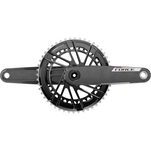 SRAM Force E1 DUB DM 2x12-fach Carbon Kurbelgarnitur - Fahrradkurbeln mit leichtem Carbon-Design für optimale Kraftübertragung und Effizienz beim Fahren.