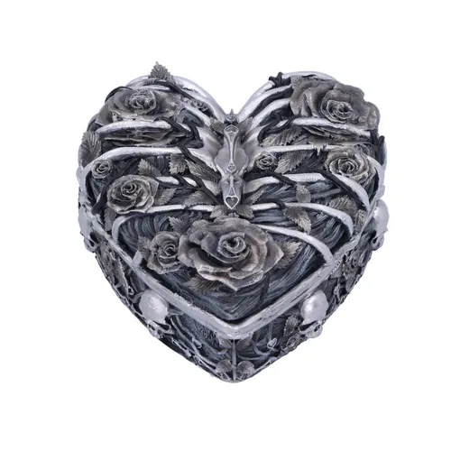 Nemesis Now Caged Heart Box, Silver, 10.5cm
