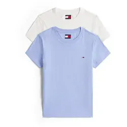 Tommy Jeans T-Shirt TJW 2PACK C-NECK TEE - 2er Pack mit Logo-Stickerei - Shirts in L (40) aus 100% Baumwolle, elastisch und pflegeleicht. Ideal für lässige Outfits mit modischer Logo-Stickerei.