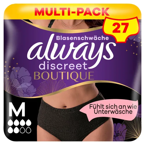 Always Discreet Boutique Schwarze Höschen M, Bei Blasenschwäche neu und OVP