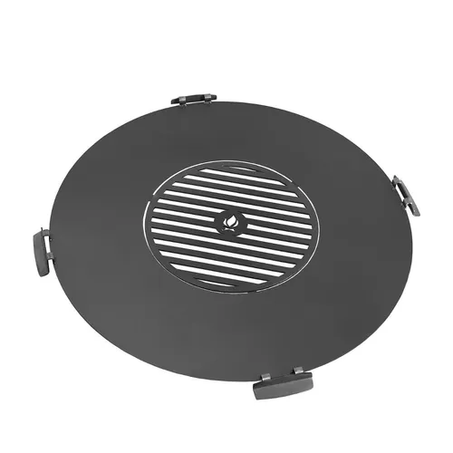 Grillplatte für Feuerschale Ø 98 cm mit Grillrost 46 cm - Grillplatte für Feuerschale, rostbeständig und leicht zu reinigen, ideal für gesellige Grillabende im Garten.