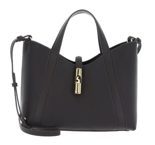Furla Goccia S Handtasche - Damen - dunkelgrau - Elegante Furla Goccia S Handtasche aus genarbtem Leder in urban gray. Ideal für den täglichen Gebrauch und bietet stilvollen Komfort.