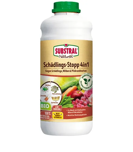 Substral Naturen Schädlings-Stopp 4in1 Konzentrat 1l - Effektives 4in1 Konzentrat zur Bekämpfung von Schädlingen. Ideal für den professionellen Einsatz im Garten. Schützt Ihre Pflanzen zuverlässig.