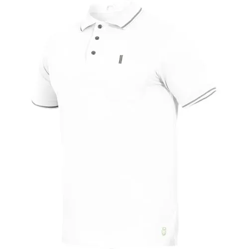 Leibwächter Polo-Shirt Herren Flex-Line – Weiß – Gr. 7XL – Poloshirt mit Brusttasche – Kurzarm Poloshirts mit 3 Knöpfen – 50% Baumwolle 50% Polyester – Sommer Arbeitsbekleidung für Herren