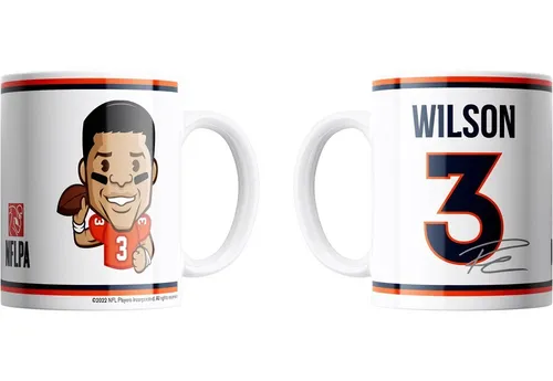 Denver Broncos Russell Wilson Emoji Jumbo-Tasse 440 ml American Football NFL Bla