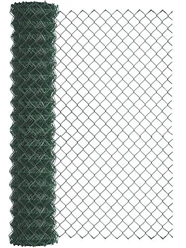 Gust. Alberts Viereckgeflecht Maschendrahtzaun 25 m - Gartenzäune, robuster grüner Maschendrahtzaun RAL 6005, ideal für sichere Grundstücksabgrenzungen und Gartenprojekte.