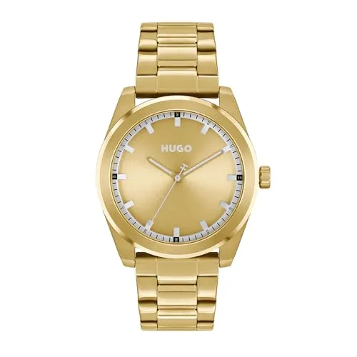 Hugo 1530354 Herren & Damen Uhr mit Edelstahlarmband - Armbanduhren, sportliches Design mit 50 m Wasserdichtigkeit - ideal für aktive Lebensstile.
