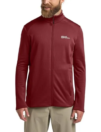 Jack Wolfskin Herren Kolbenberg Fz M Fleece-Jacke, Deep Ruby, S EU