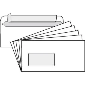 ELCO Briefumschläge 74534.12, weiß, DIN lang+, mit Fenster, haftklebend, 80g/m², 200 Stück