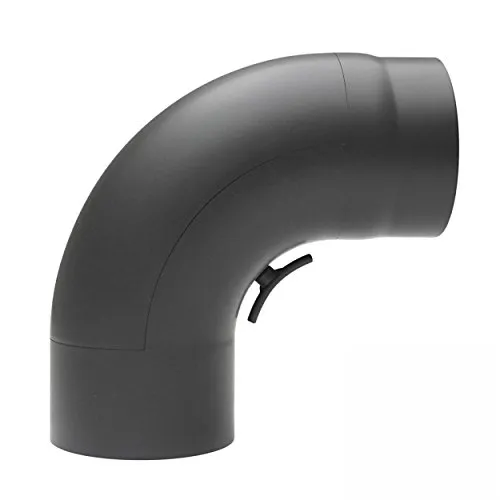 raik SH018-150-gg Rauchrohrbogen 150mm - 90° gussgrau - Abgasrohre, hochwertiger Rauchrohrbogen für optimale Abgasführung, langlebig und hitzebeständig.