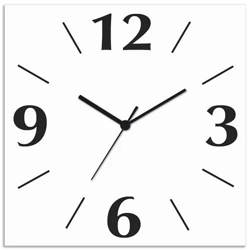 ARTLAND Lautlose Wanduhr aus Aluminium 30x30 cm - Wanduhren in modernem Design, geräuschloses Uhrwerk für ruhige Räume, ideal für Wohnzimmer, Schlafzimmer oder Büro. Made in Germany, langlebige Farben.