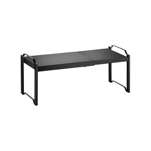 Wintem Ausziehbares Küchenregal aus Metall, platzsparender Organizer mit verstellbaren Einlegeböden für Schrank und Speisekammer, Kapazität 10 kg