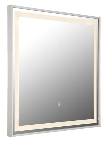 Badspiegel mit LED Touch-Steuerung und Dimmer 50x50 cm - Spiegelleuchten mit stufenlosem Touchdimmer und Memoryfunktion für individuelles Licht im Bad. Ideal für perfekte Schminkbeleuchtung und moderne Badezimmergestaltung.