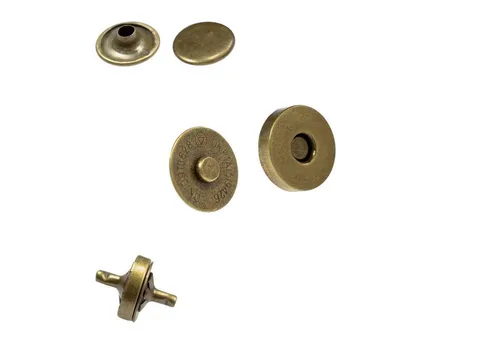 maDDma 10 Magnet-Verschlüsse mit Nieten, Verschluss rund, Größen Farbwahl Gurtstecker (10 er Paket, 10-tlg), 14mm