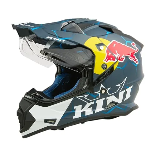 Kini Red Bull ADV 1.0 Motocross Helm M, weiss-türkis-blau in blau von O'Neal