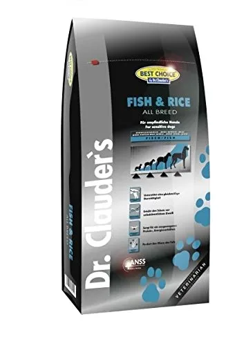 Dr. Clauder's Adult Sensitive Hundefutter mit Fisch und Reis 12,5 kg - Hundefutter für empfindliche Hunde, reich an hochwertigen Zutaten für optimale Verdauung und gesunde Haut.