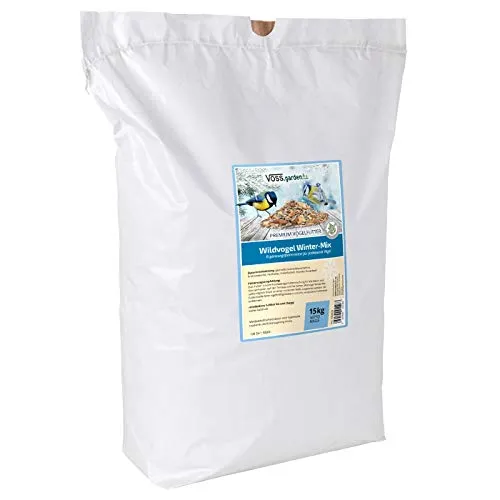 VOSS.garden 15kg Wildvogel Winter-Mix Streufutter Vogelfuttermischung für Vogelhaus und Futterstation