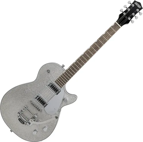 Gretsch Guitars G5230T Electromatic Sparkle Jet FT Single-Cut with Bigsby Silver Sparkle
