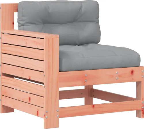 vidaXL Modular Gartensofa mit Klapptisch - Gartenmöbel aus massivem Douglasienholz, langlebig und wetterfest. Genießen Sie höchsten Sitzkomfort mit Kissen und praktischen, klappbaren Ablagen für Getränke und Snacks.