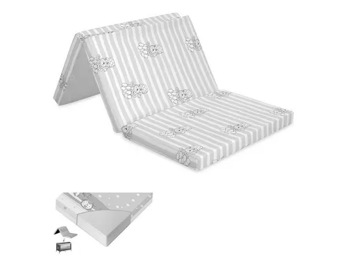 Lorelli Babymatratze Classic faltbar 120 x 60 cm - Faltbare Babymatratze für Kinder- und Reisebetten, mit waschbarem Bezug und hochelastischem Schaumstoff für optimalen Komfort und Flexibilität.
