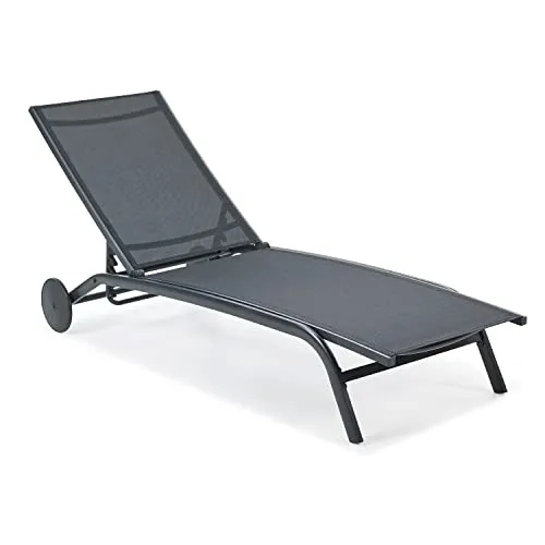 Leco Sonnenliege Nele (192 cm) - Gartenmöbel: Stilvolle Sonnenliege mit ergonomischem Design für optimalen Komfort beim Entspannen im Freien.