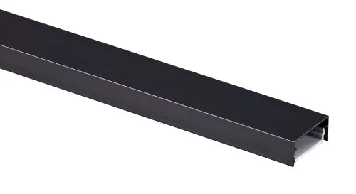 Produktbild Alu Kabelkanal schwarz eckig 115x3,7 cm für TV HiFi Computer Lampen Aluminium Abdeckung LED, Plasma oder LCD Fernseher