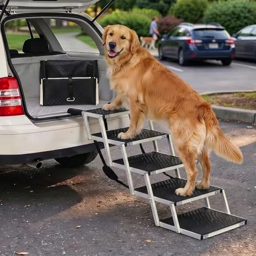 Hundetreppe Auto Klappbar – 4, 5 oder 6 Stufen für einfaches Einsteigen