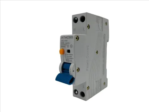 RASMACOR | FI-Schutzschalter 2-Polig 40A (1 Polig+N) FI | FI Fehlerstrom-Schutzschalter 1 Modul | Typ A 0.03 A | 230V 10KA | Schmales Format | ATMOSS