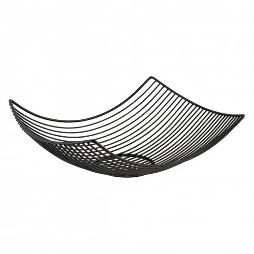 Obstkorb schwarz ca. 31x10x23cm rechteckig Eisendraht pulverbeschichtet Schale