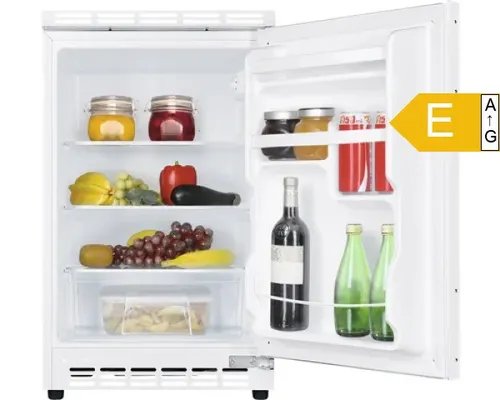 Amica UVKSD 351 950 Unterbau-Kühlschrank - Dekorfähig in Weiß - Unterbau-Kühlschrank mit 103 l Nutzinhalt, automatischer Abtauung und LED-Beleuchtung. Ideal für kleine Küchen, passt perfekt unter die Arbeitsplatte.