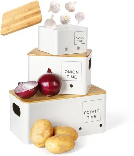 Keramische Aardappelopslagdoos [Set van 3]