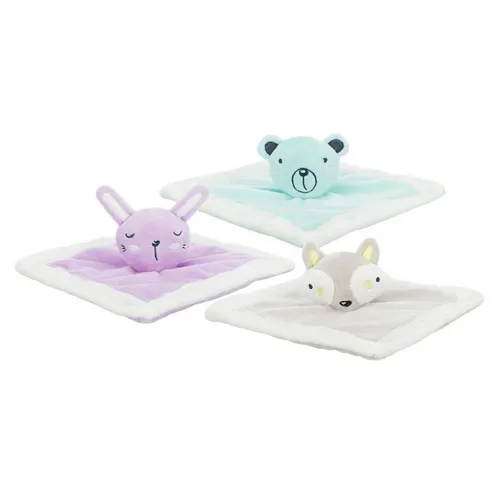TRIXIE 36178 Junior Schnuffeltuch - Plüschspielzeug für Hunde, sanfte Beschäftigung für Welpen, 20x20 cm