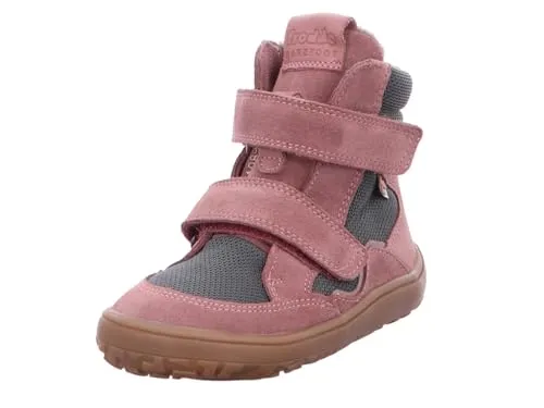 Froddo Barefoot Tex Winter Boots Grey/Pink EU 37 - Sneaker mit High-Cut für optimalen Knöchelschutz, wasserdicht und aus robustem Nubukleder. Genießen Sie ein angenehmes Barfußgefühl und flexible Bewegungen – ideal für aktive Kinder!