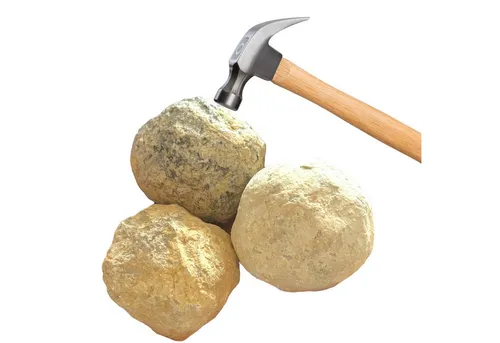 Steinfixx Geoden Set – 3 große Geoden in Baseballgröße